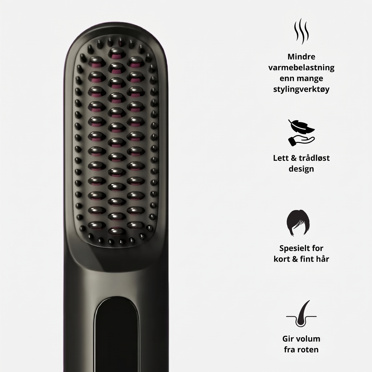 Rota Løft|Elektrisk Stylebrush for kort hår